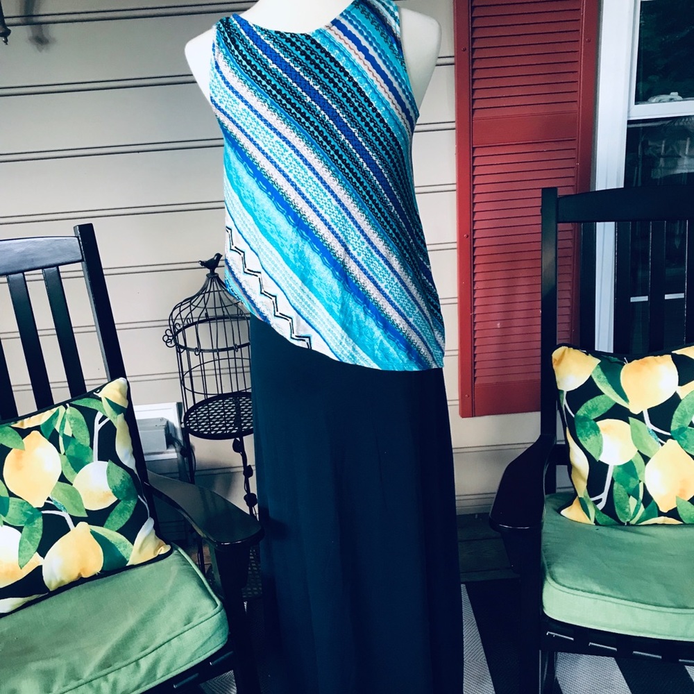 Allison Brittney Maxi Dress S FREE SHIP - Picture 3 of 5